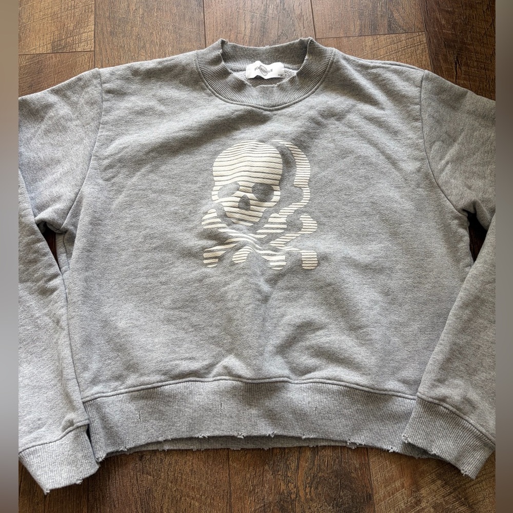 Soulcycle Distressed Hem Sweater